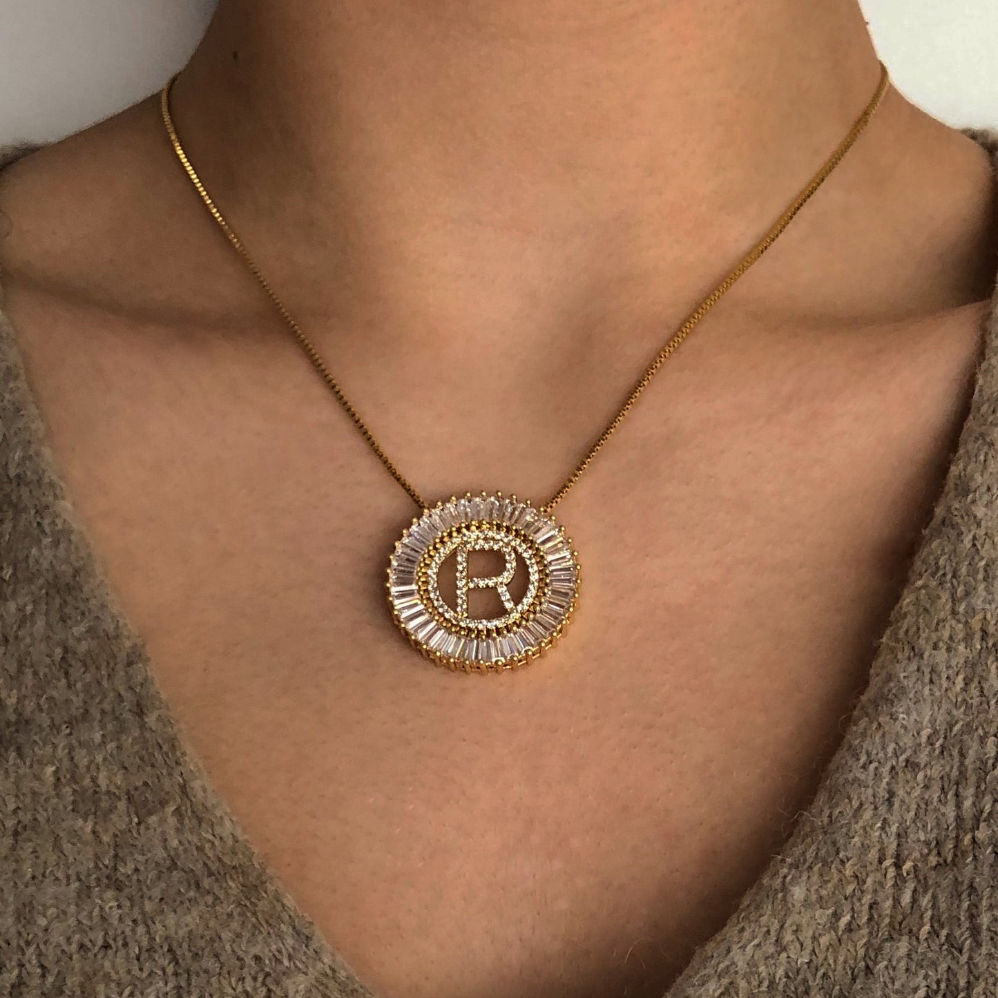 Alpha Initial Necklace