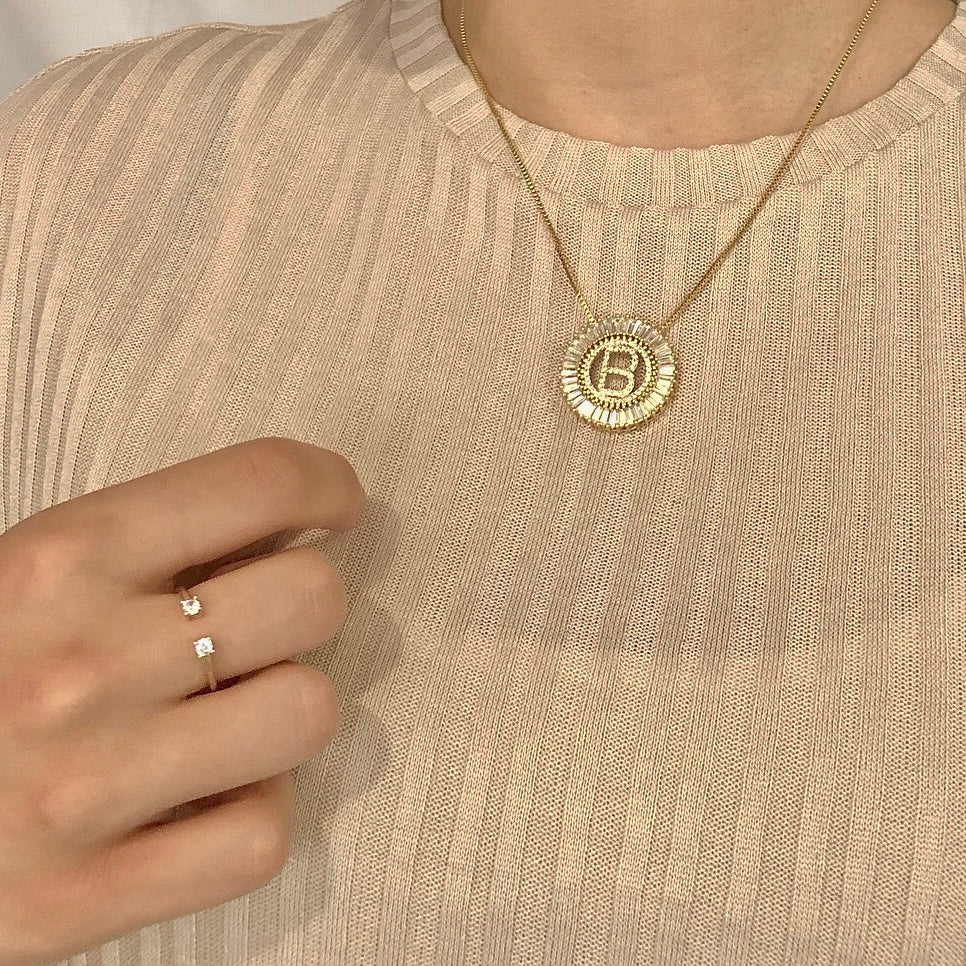 Alpha Initial Necklace